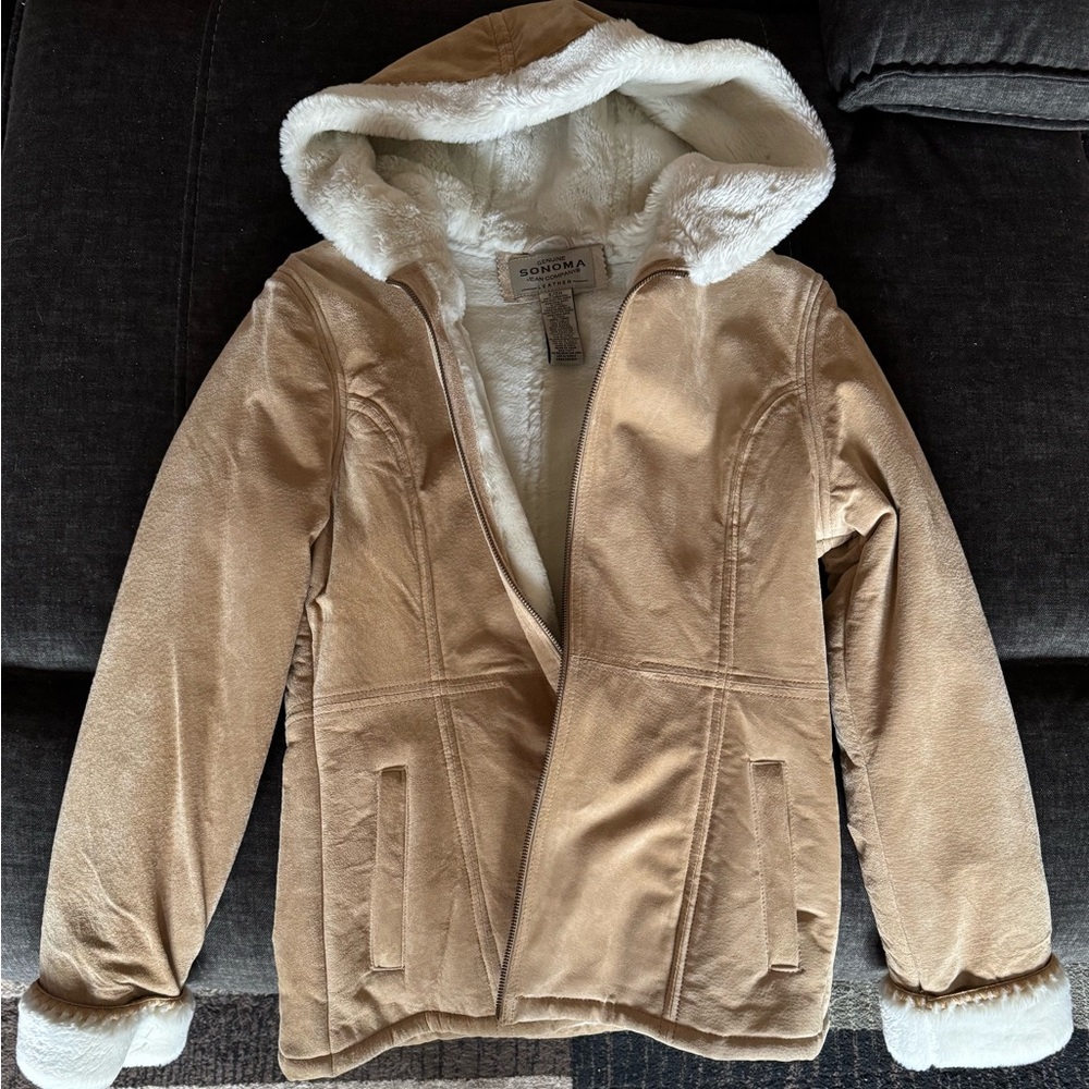 Sonoma Cream Faux Fur Coat